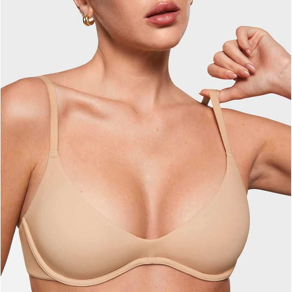Plunge Bra Push Up - Bra Wanita Deep V Tanpa Bantalan