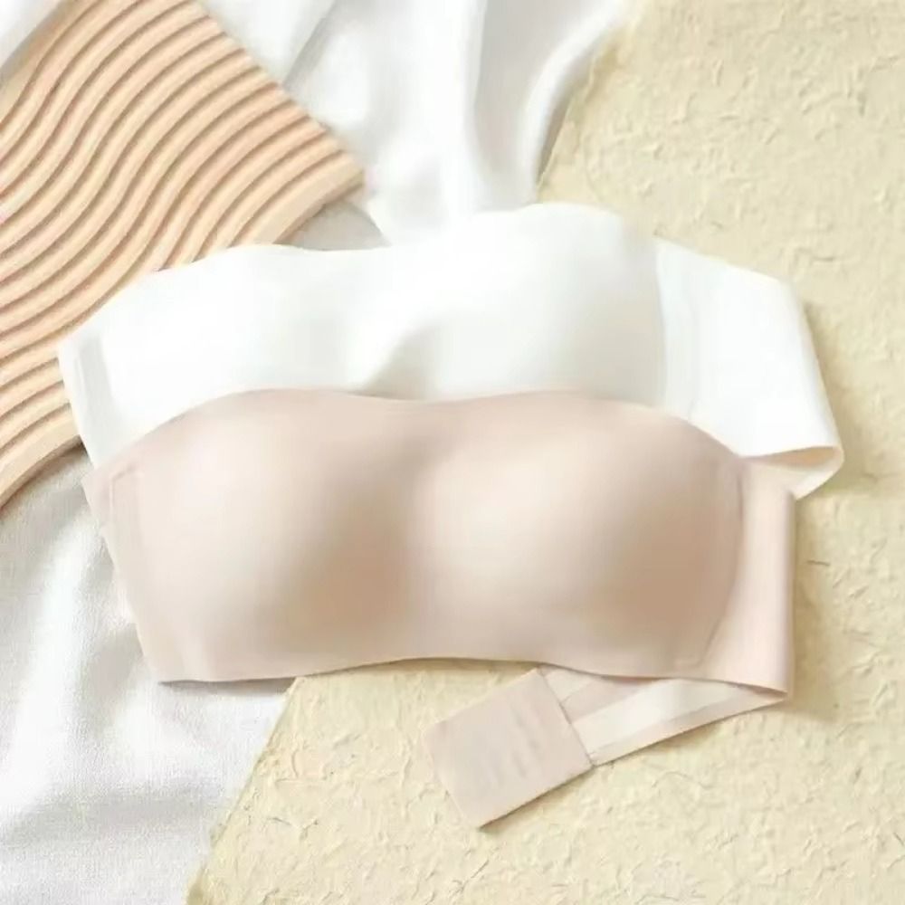 Plunge Bra Push Up - Bra Terbungkus Tanpa Tali Warna Solid