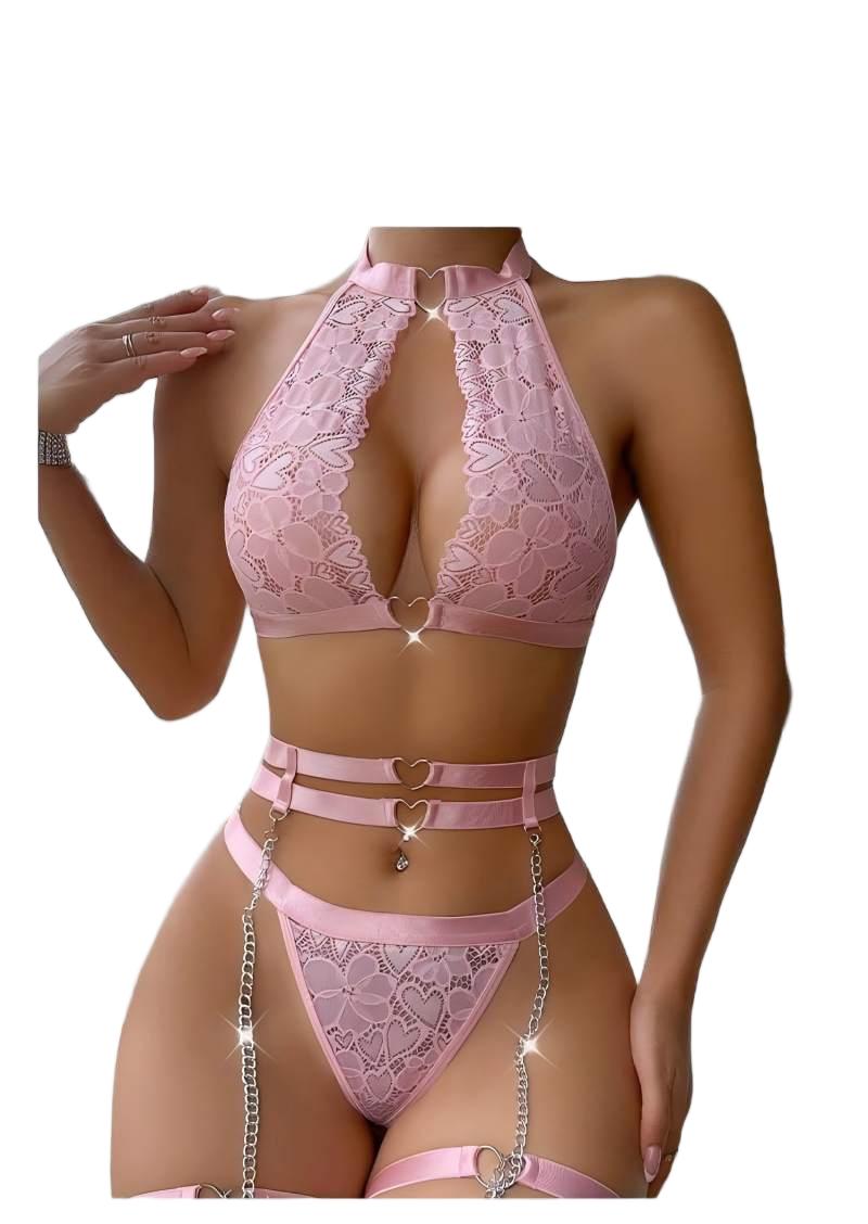 Set Lingerie Seksi Push Up den - Plunge Bra Push Up ulasan dan harga