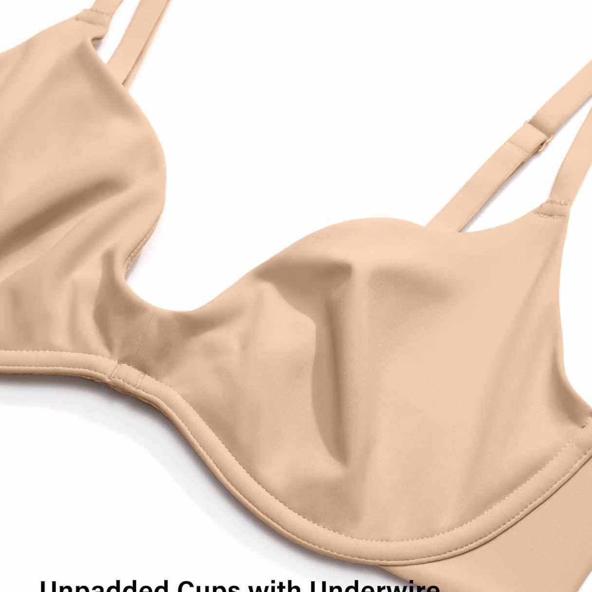 Bra Wanita Deep V Tanpa Bantal - Plunge Bra Push Up ulasan dan harga